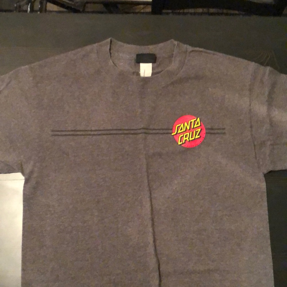 Santa Cruz Skateboards Classic “Dot” T-shirt- Grey - Size Medium